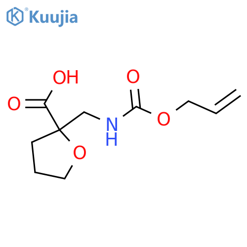 2-({(prop-2-en-1-yloxy)carbonylamino}methyl)oxolane-2-carboxylic acid structure