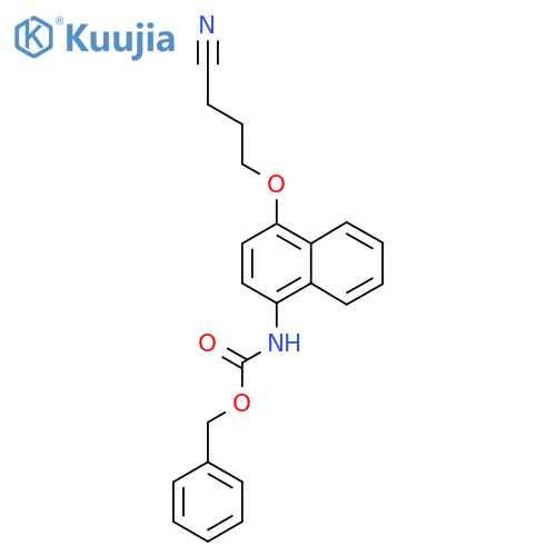 benzyl N-4-(3-cyanopropoxy)naphthalen-1-ylcarbamate structure