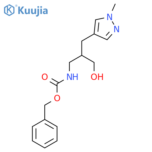 benzyl N-{3-hydroxy-2-(1-methyl-1H-pyrazol-4-yl)methylpropyl}carbamate structure