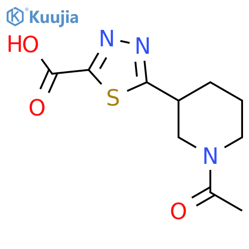 5-(1-Acetylpiperidin-3-yl)-1,3,4-thiadiazole-2-carboxylic acid structure