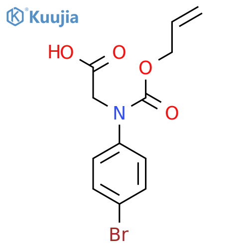 2-(4-bromophenyl)(prop-2-en-1-yloxy)carbonylaminoacetic acid structure