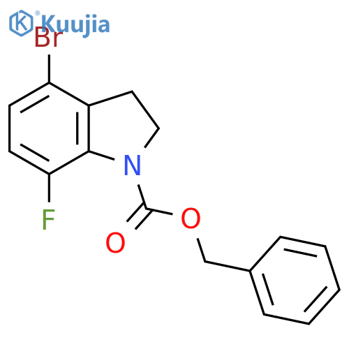 benzyl 4-bromo-7-fluoro-2,3-dihydro-1H-indole-1-carboxylate structure