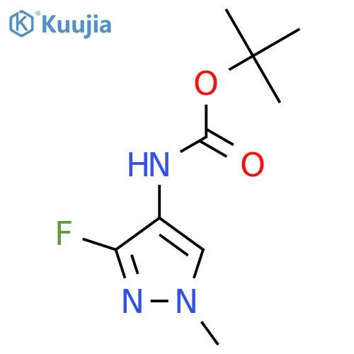 tert-butyl N-(3-fluoro-1-methyl-1H-pyrazol-4-yl)carbamate structure