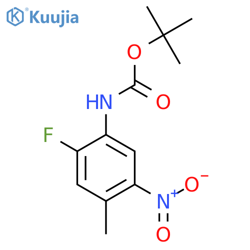 tert-butyl N-(2-fluoro-4-methyl-5-nitrophenyl)carbamate structure