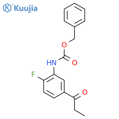 benzyl N-(2-fluoro-5-propanoylphenyl)carbamate structure