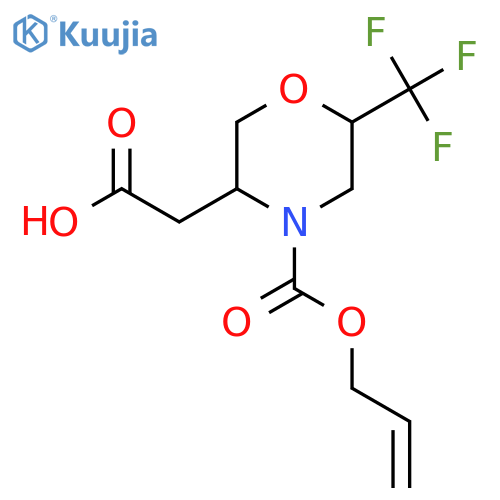 2-{4-(prop-2-en-1-yloxy)carbonyl-6-(trifluoromethyl)morpholin-3-yl}acetic acid structure