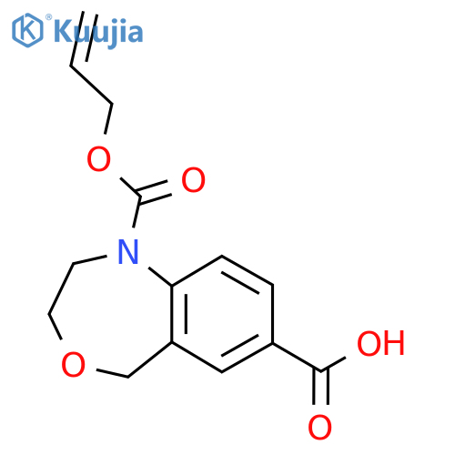 1-[(Prop-2-en-1-yloxy)carbonyl]-1,2,3,5-tetrahydro-4,1-benzoxazepine-7-carboxylic acid structure