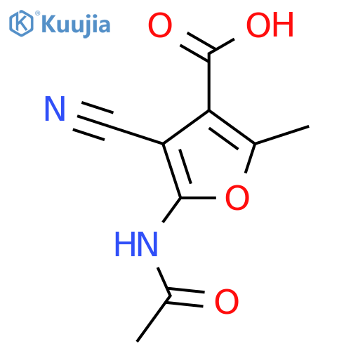 4-Cyano-5-acetamido-2-methylfuran-3-carboxylic acid structure