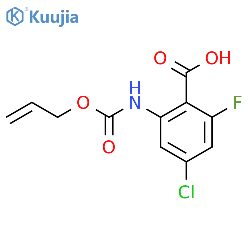 4-Chloro-2-fluoro-6-{[(prop-2-en-1-yloxy)carbonyl]amino}benzoic acid structure