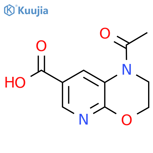 1-acetyl-1H,2H,3H-pyrido2,3-b1,4oxazine-7-carboxylic acid structure