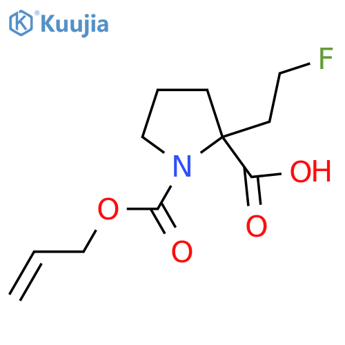 2-(2-fluoroethyl)-1-(prop-2-en-1-yloxy)carbonylpyrrolidine-2-carboxylic acid structure