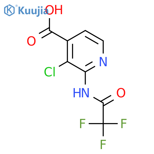 3-Chloro-2-(2,2,2-trifluoroacetamido)pyridine-4-carboxylic acid structure