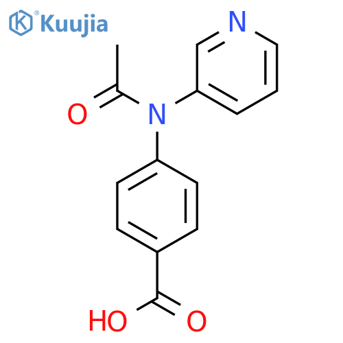 4-N-(pyridin-3-yl)acetamidobenzoic acid structure