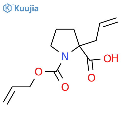 2-(prop-2-en-1-yl)-1-(prop-2-en-1-yloxy)carbonylpyrrolidine-2-carboxylic acid structure