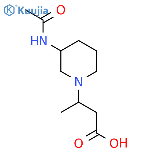 3-(3-Acetamidopiperidin-1-yl)butanoic acid structure