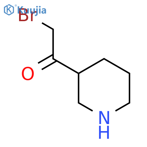 2-Bromo-1-(piperidin-3-yl)ethan-1-one structure