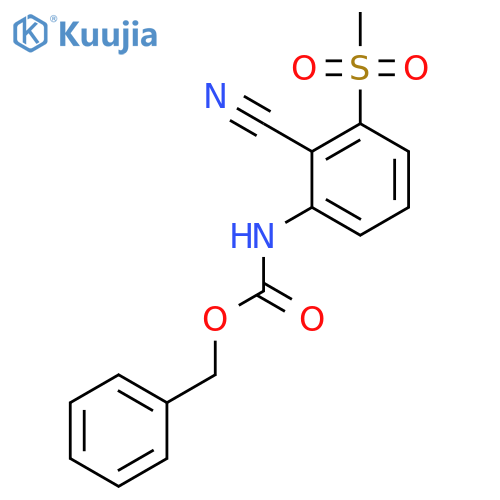 benzyl N-(2-cyano-3-methanesulfonylphenyl)carbamate structure