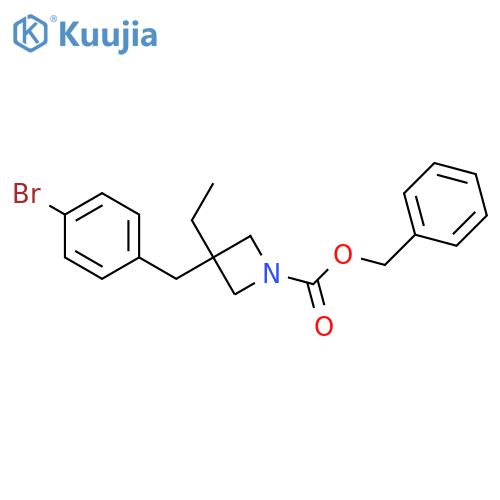 benzyl 3-(4-bromophenyl)methyl-3-ethylazetidine-1-carboxylate structure