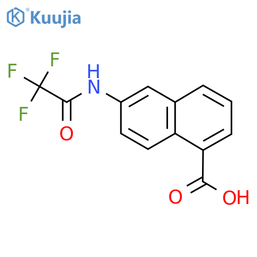 6-(2,2,2-Trifluoroacetamido)naphthalene-1-carboxylic acid structure