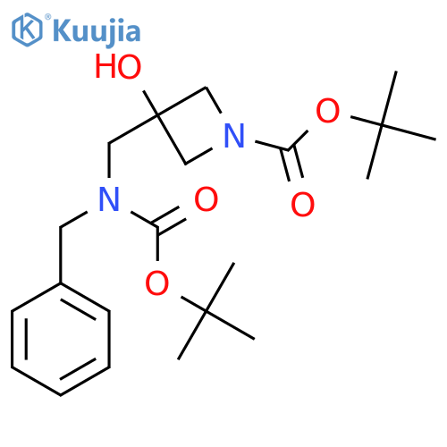 Tert-butyl 3-({benzyl[(tert-butoxy)carbonyl]amino}methyl)-3-hydroxyazetidine-1-carboxylate structure
