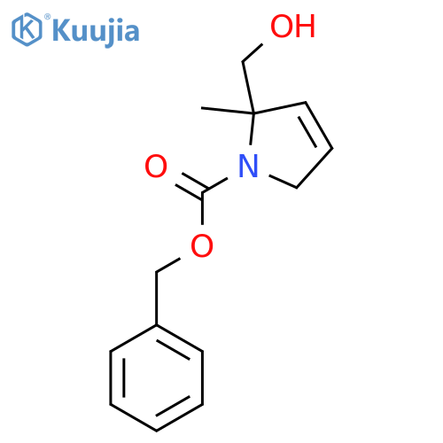 benzyl 2-(hydroxymethyl)-2-methyl-2,5-dihydro-1H-pyrrole-1-carboxylate structure