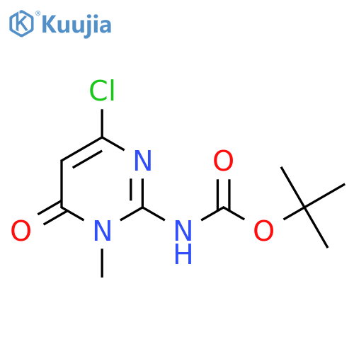 tert-butyl N-(4-chloro-1-methyl-6-oxo-1,6-dihydropyrimidin-2-yl)carbamate structure