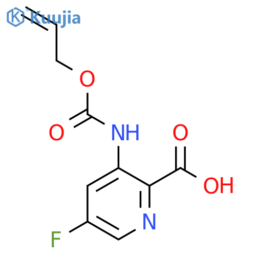 5-Fluoro-3-{[(prop-2-en-1-yloxy)carbonyl]amino}pyridine-2-carboxylic acid structure