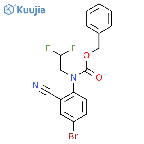 benzyl N-(4-bromo-2-cyanophenyl)-N-(2,2-difluoroethyl)carbamate structure