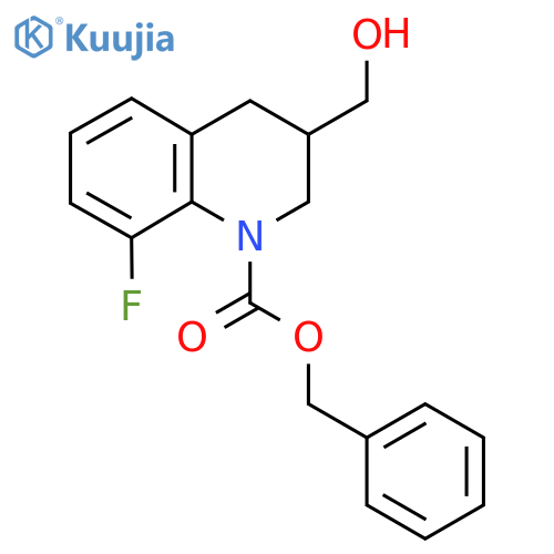 Benzyl 8-fluoro-3-(hydroxymethyl)-1,2,3,4-tetrahydroquinoline-1-carboxylate structure