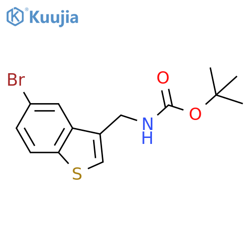 tert-butyl N-(5-bromo-1-benzothiophen-3-yl)methylcarbamate structure