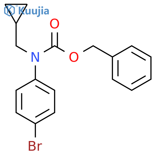 benzyl N-(4-bromophenyl)-N-(cyclopropylmethyl)carbamate structure
