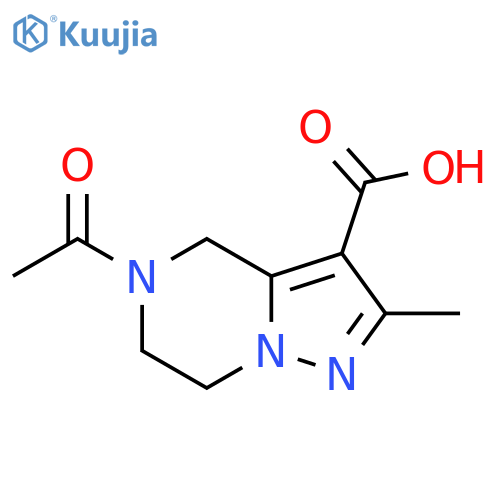 5-acetyl-2-methyl-4H,5H,6H,7H-pyrazolo1,5-apyrazine-3-carboxylic acid structure