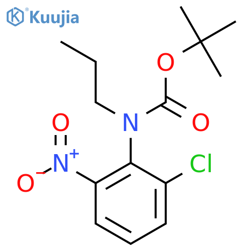 tert-butyl N-(2-chloro-6-nitrophenyl)-N-propylcarbamate structure