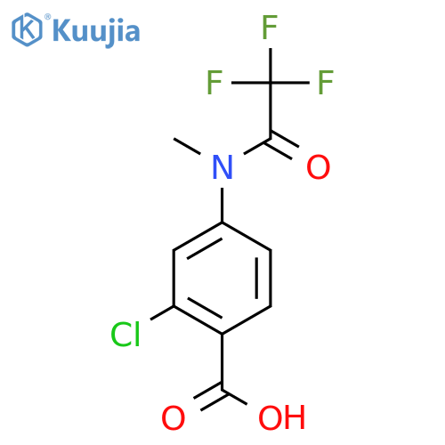 2-chloro-4-(2,2,2-trifluoro-N-methylacetamido)benzoic acid structure