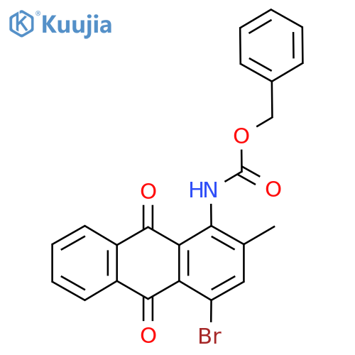 benzyl N-(4-bromo-2-methyl-9,10-dioxo-9,10-dihydroanthracen-1-yl)carbamate structure