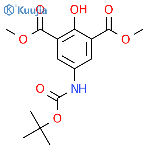 1,3-dimethyl 5-{(tert-butoxy)carbonylamino}-2-hydroxybenzene-1,3-dicarboxylate structure