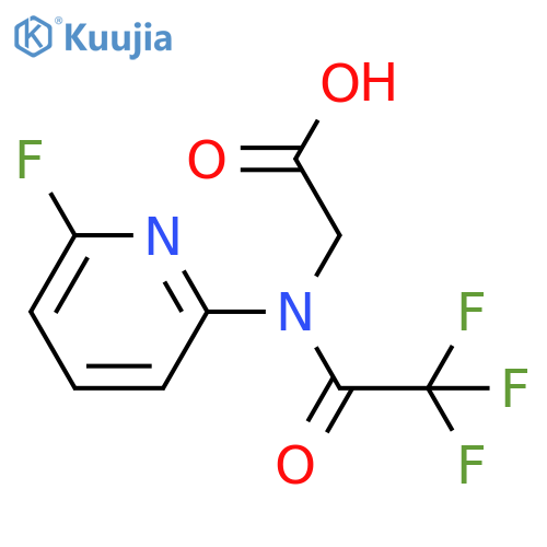 2-2,2,2-trifluoro-N-(6-fluoropyridin-2-yl)acetamidoacetic acid structure