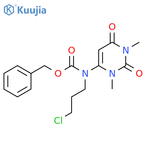 benzyl N-(3-chloropropyl)-N-(1,3-dimethyl-2,6-dioxo-1,2,3,6-tetrahydropyrimidin-4-yl)carbamate structure