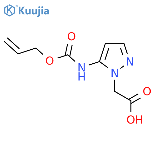 2-(5-{(prop-2-en-1-yloxy)carbonylamino}-1H-pyrazol-1-yl)acetic acid structure