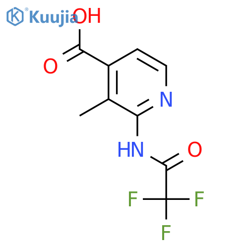 3-Methyl-2-(2,2,2-trifluoroacetamido)pyridine-4-carboxylic acid structure