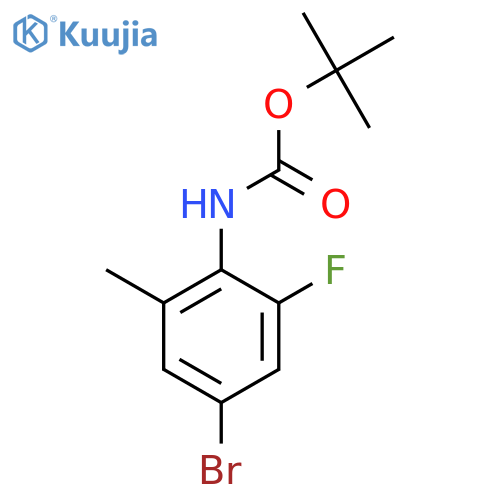 tert-butyl N-(4-bromo-2-fluoro-6-methylphenyl)carbamate structure