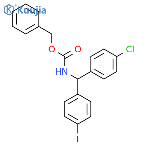 benzyl N-(4-chlorophenyl)(4-iodophenyl)methylcarbamate structure