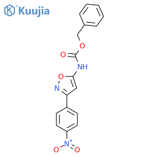 benzyl N-3-(4-nitrophenyl)-1,2-oxazol-5-ylcarbamate structure