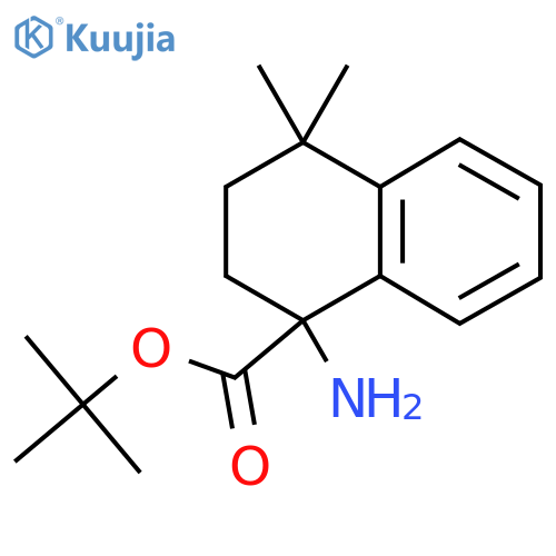 Tert-butyl 1-amino-4,4-dimethyl-1,2,3,4-tetrahydronaphthalene-1-carboxylate structure