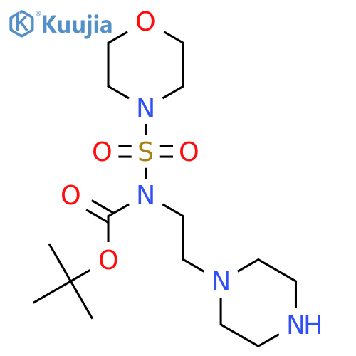 tert-butyl N-(morpholine-4-sulfonyl)-N-[2-(piperazin-1-yl)ethyl]carbamate structure