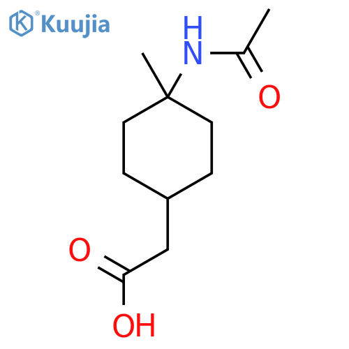 2-(4-Acetamido-4-methylcyclohexyl)acetic acid structure