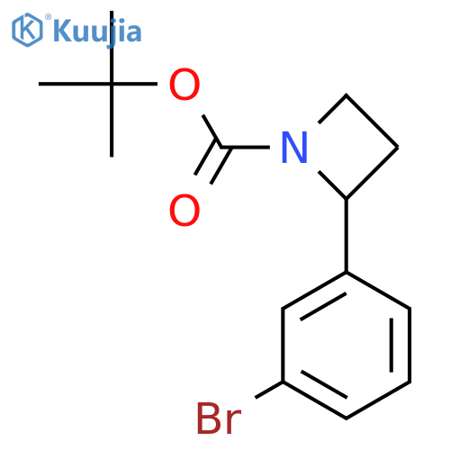 tert-butyl 2-(3-bromophenyl)azetidine-1-carboxylate structure