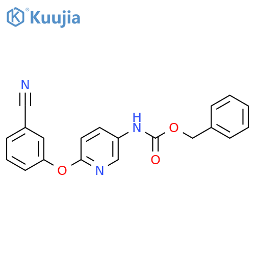 benzyl N-6-(3-cyanophenoxy)pyridin-3-ylcarbamate structure