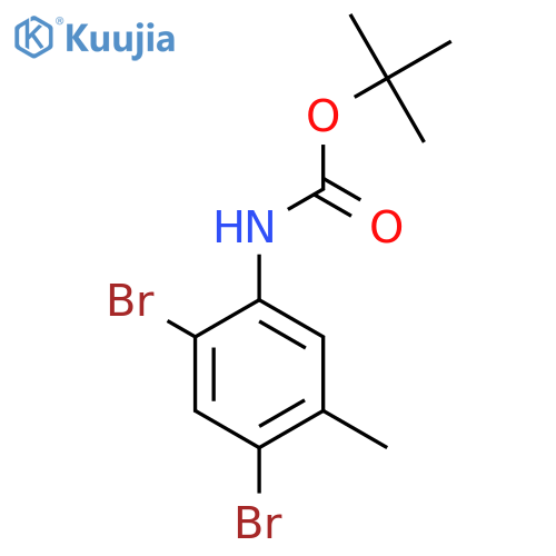 tert-butyl N-(2,4-dibromo-5-methylphenyl)carbamate structure