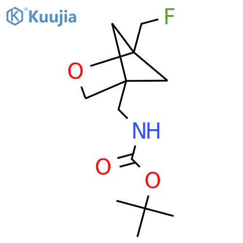 tert-butyl N-{[1-(fluoromethyl)-2-oxabicyclo[2.1.1]hexan-4-yl]methyl}carbamate structure